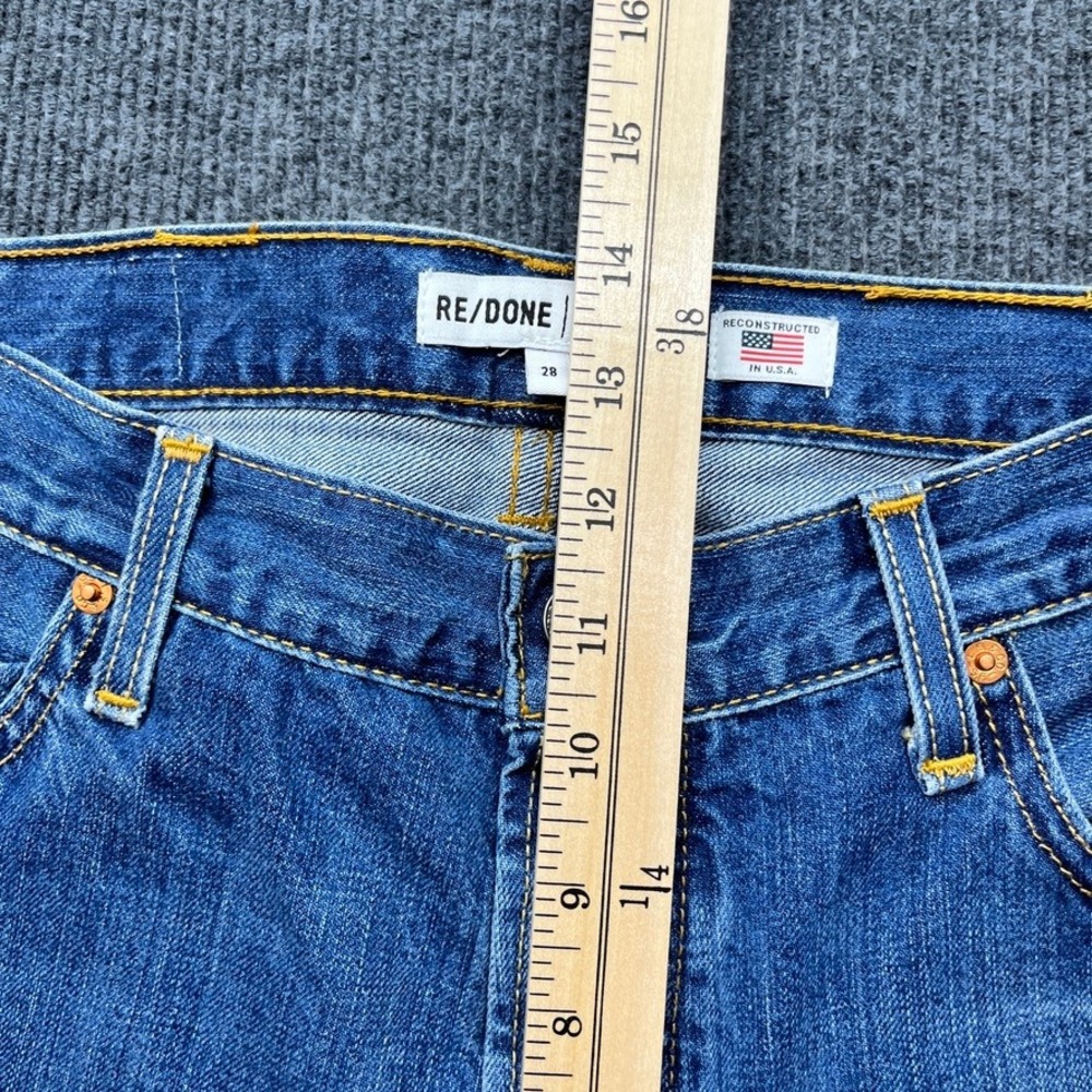 RE/DONE Levis Jeans Blue Denim Size 28 High Rise Ankle Crop Vintage Style - Picture 12 of 13